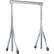 Vestil Adj. Height Aluminum Gantry Crane with Total Locking Casters, 10'W x 10-3/16'H, 4000 lb. Cap