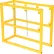 Vestil™ Steel Cylinder Barricade Rack, 16-1/2"W x 37-1/2"D x 32"H, 3 Cylinder Capacity, Yellow