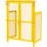 Porte basculante hydraulique en acier Vestil™, 105,4 cm (L) x 183,8 cm (l) x 235,6 cm (H), jaune