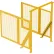 Barrière immatérielle de sécurité jaune installée en usine dans un caisson hydraulique en acier Vestil™