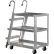 Vestil™ Aluminum Stock Picker w/Steel Ladder, 1000 lb. Capacity, 40"L x 21-7/8"W x 50-3/16"H