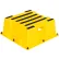 Tabouret emboîtable Vestil™ 1 Step en polyéthylène, 25" de long x 25" de large x 10-1/2" de haut, jaune