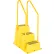 Vestil™ 3 Step Polyethylene Nestable Stool with Handrails, 45-5/8"L x 25"W x 68-1/4"H, Yellow