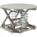 Table à ciseaux à ressort, à plateau carrousel manuel, en acier inoxydable massif Vestil™, capacité de 4 500 lb, couleur argent