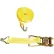 Sangle d'arrimage à cliquet en polyester Vestil™ avec crochet à tige, capacité de 3 325 lb, 2" x 27', jaune