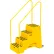 Tabouret en polyéthylène Vestil™ à 4 marches, 53" de longueur x 28-1/2" de largeur x 76" de hauteur, jaune
