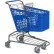 Chariot de courses en plastique VersaCart V, capacité de 4,97 pieds cubes, bleu foncé