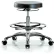 Tabouret pour salle blanche Blue Ridge Ergonomics™ avec roulettes et repose-pieds – Hauteur de plan de travail moyenne – Noir
