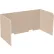 Panneau acoustique de confidentialité de bureau pliable en trois parties Versare SoundSorb™, 2' x 4', beige
