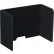 Panneau de confidentialité acoustique de bureau pliable en trois parties Versare SoundSorb™, 1'6" x 2', noir