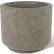 Jardinière d'extérieur ronde en béton calcaire gris, 91 cm de diamètre x 76 cm de hauteur