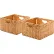 Lot de 2 paniers de rangement cubiques pliables « Seville Classic », tissés à la main, couleur naturelle/brun