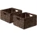 Lot de 2 paniers de rangement pliables « Seville Classic » tissés à la main, couleur moka