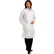 Blouse de laboratoire unisexe à boutons-pression sur le devant, blanche, taille L