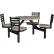 Global Industrial™ 36" Round Picnic Table, Fiberglass, Cappuccino Top & Swivel Seats