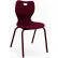 Horizon Shell Chair, Small Shell, Powder Coat Finish, 12"H, Burgundy