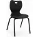 Chaise Horizon Shell, petite coque, finition peinture époxy, 30,5 cm de hauteur, noire