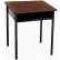 Bureau étudiant Horizon à façade ouverte et réglable, 61 cm L x 46 cm P x 56-76 cm H, acajou