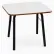 Plateau de bureau Horizon en forme de T1, 81,3 cm (L) x 58,2 cm (P) x 1,6 cm (H), blanc élégant