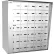 Boîte aux lettres CMC™ à 7 compartiments et 14 portes, à chargement frontal, d'extérieur, à fixation murale, 17" de largeur x 17" de profondeur x 38-13/16" de hauteur