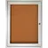 Ghent Enclosed Bulletin Board, 1 Door, 36"W x 36"H, Natural Cork/Silver Frame