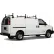 Système de barres de toit en acier Vantech H1 3 Bar pour GMC Savana à partir de 1996, noir