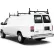 Système de barres de toit en aluminium Vantech H1 3 Bar pour Ford Econoline à partir de 1992, noir
