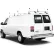 Système de barres de toit en aluminium Vantech H1 3 Bar pour Ford Econoline à partir de 1992, blanc
