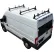 Vantech H1 3 Bar Aluminum Ladder Rack For RAM ProMaster Cargo Van 2013-On, Black