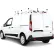 Galerie de toit Vantech H1 à 3 barres en acier avec échelle pour Ford Transit Connect (à partir de 2014), blanche 