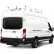Barres de toit Vantech H1 à 3 barres en acier pour fourgon Ford Transit Cargo à partir de 2015, blanc