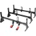 Vantech H1 3 Bar Aluminum Ladder Rack System for Dodge RAM Van 1981-On, Black