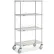 Nexel® 4 Shelf Truck, Chrome, 36"W x 18"D x 69"H, Polyurethane Stem Casters, 4 Swivel