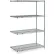 Nexel® 4 Shelf, Nexelon® Blue Wire Shelving Unit, Add On, 24"W x 14"D x 63"H