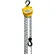 Palan à chaîne manuel OZ Lifting avec protection standard contre les surcharges, capacité de 1/2 tonne, course de 10 pieds