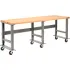 Global Industrial™ Extra Long Adjustable Height Mobile Workbenches