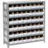 Rayonnages ouverts en acier Global Industrial™ avec bacs de rangement ondulés