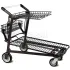 Chariots de supermarché à deux niveaux 