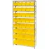Quantum® Storage Systems Chrome Wire Shelving with Economy Shelf Bins