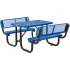 Expanded Metal Picnic Tables with Backrests