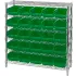 Global Industrial™ Chrome Wire Shelving with Oversized Stacking Bins