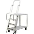 Chariots en aluminium pour le tri des marchandises et escabeaux