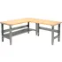 Global Industrial™ L-Shaped Adjustable Height Workbenches