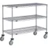 Nexel® Silver Epoxy Wire Shelf Carts