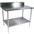 Work Tables with Backsplash & Undershelf