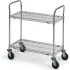 Chariots à étagères en fil d'acier inoxydable Metro® Super Erecta®