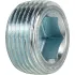 Zinc-Plated Steel Taper Hex Socket Plugs