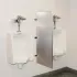 Global Industrial – Paravents en acier inoxydable pour urinoirs de salle de bains