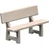 Bancs en béton avec dossier