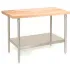 Wood Top Stainless Steel Work Tables